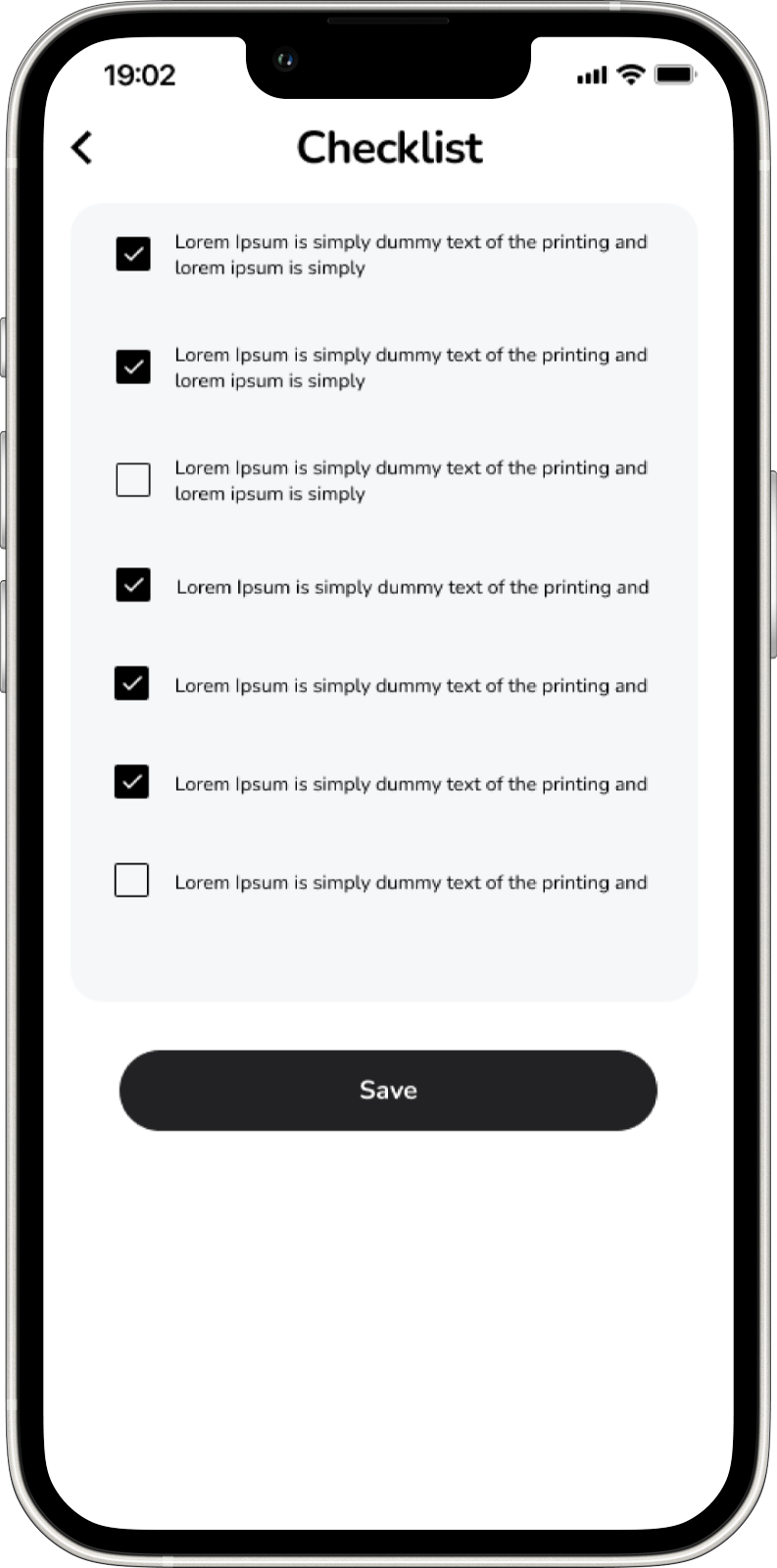 iMockup checklist